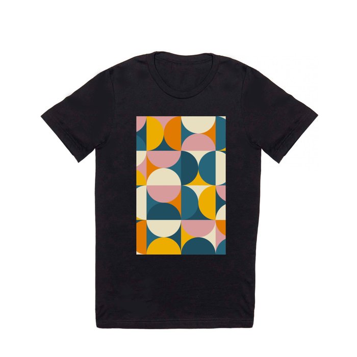 Summer Nights - I - Vibrant Abstract Geometric Pattern  T Shirt