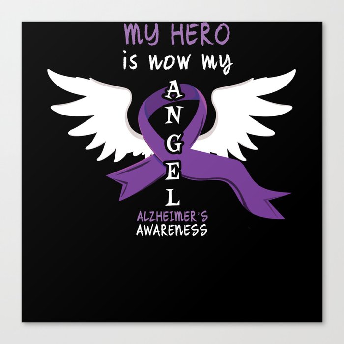Hero Angel End Alzheimer Alzheimer's Awareness Canvas Print
