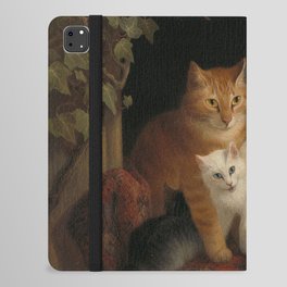 Cat with kittens, 1844 iPad Folio Case