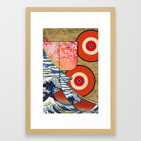 Kimono Japan Framed Art Print By Hattadino Society6