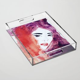 Abstract Girl Acrylic Tray