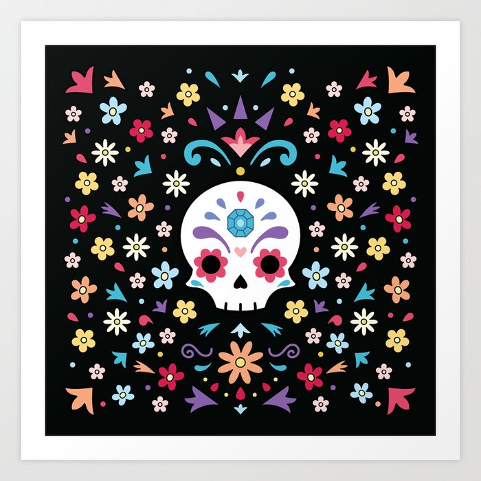 Cute day of the dead Art Print
