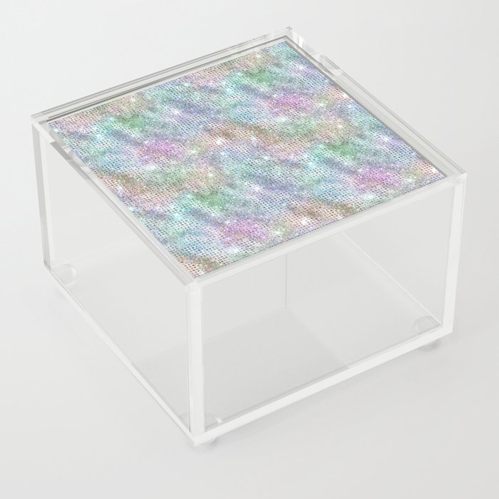 Unicorn Diamond Studded Glam Pattern Acrylic Box
