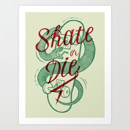 Skater Snake Art Print
