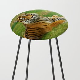 Portrait of a tiger in the nature Counter Stool