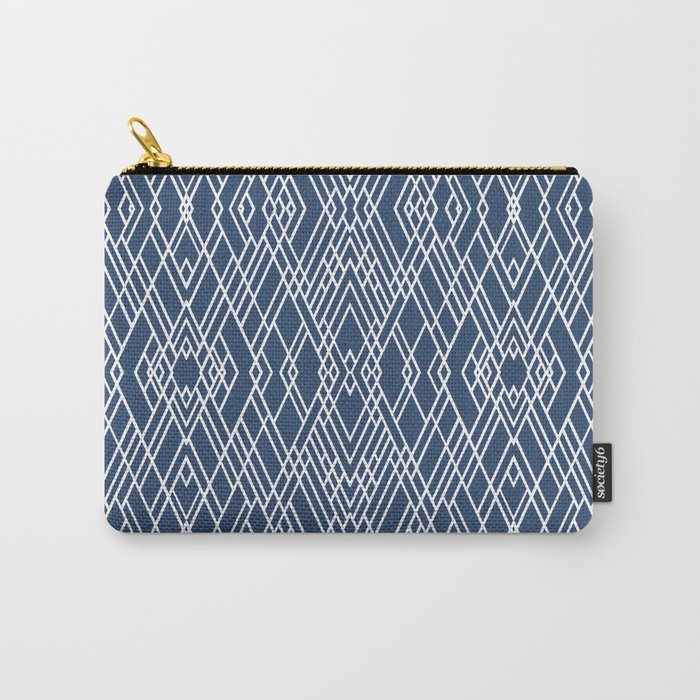 Art Deco Navy Carry-All Pouch