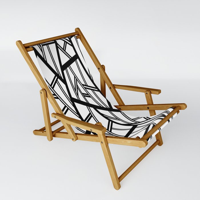 Abstract geometric pattern - black and white. Sling Chair