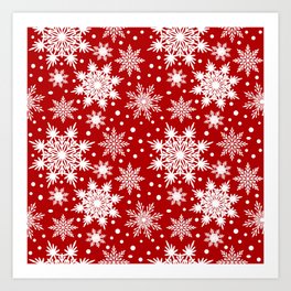 Christmas ornament. Snowflake Art Print