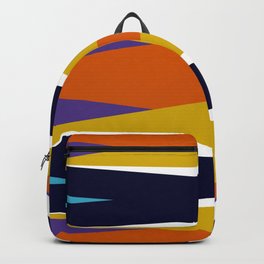 Abstract Groovy Colorful Geometric Pattern Backpack