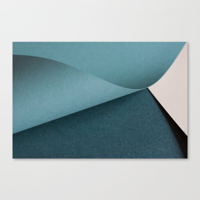 Folded paper waves Canvas Print