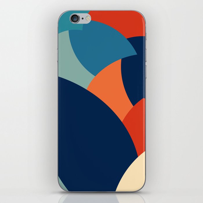 Abstract Nature Leaves Foliage in Retro 70s & 80s Color Palette  iPhone Skin