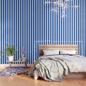 Absolute Zero Blue - solid color - white vertical lines ...