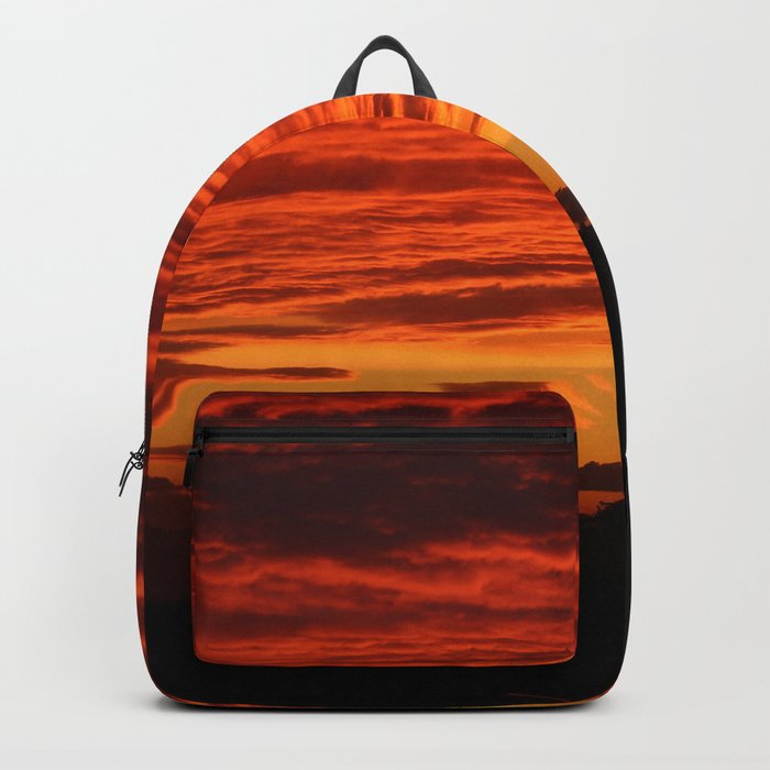 Awesome sunset in the city Backpack