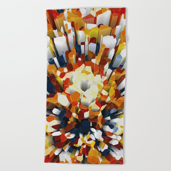 Colorful 3D Extrusion Beach Towel
