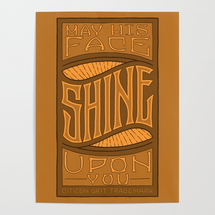 SHINE UPON YOU - Handlettering Verse Poster
