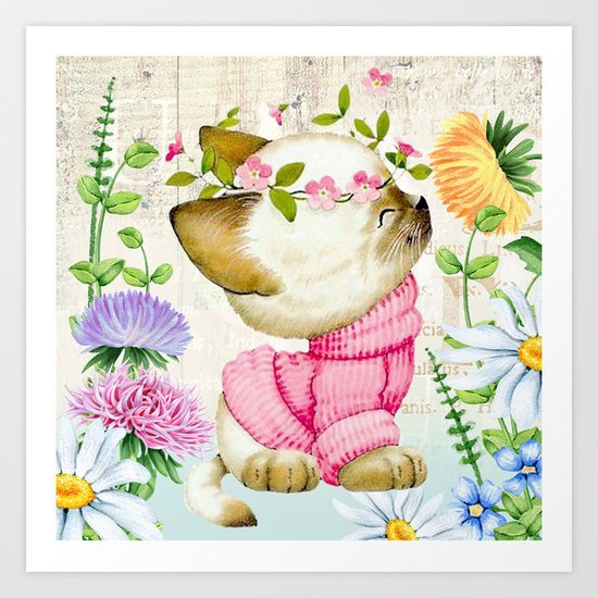 Sweet animal #1 Art Print