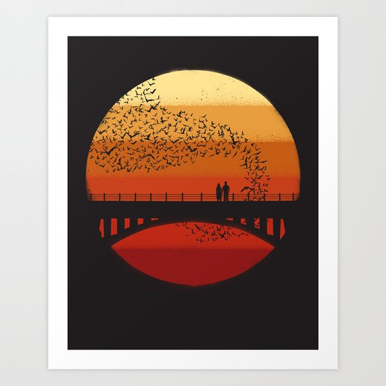 Into the Setting Sun Art Print