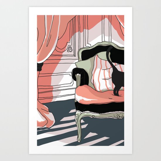 Le chat Art Print