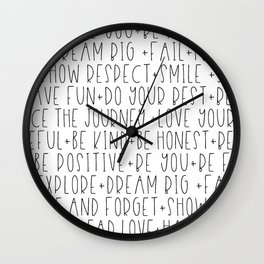 Family Reminders + Values Wall Clock