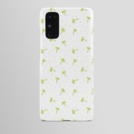 Apple Green Doodle Palm Tree Pattern Android Case