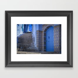 Chefchaouen Doorway and Staircase Framed Art Print