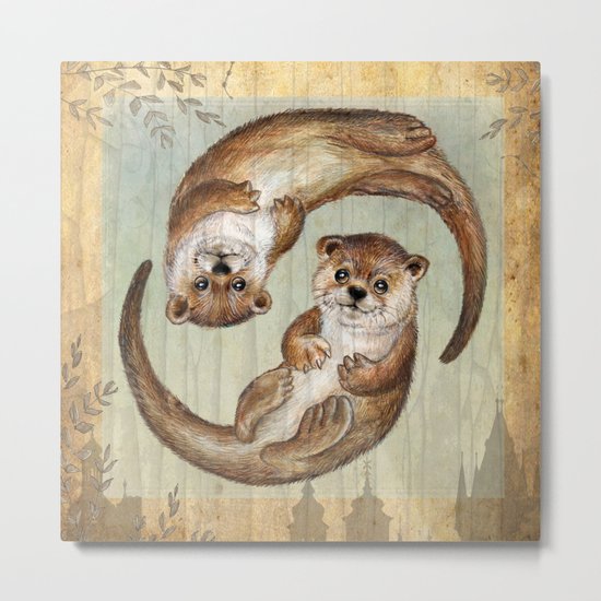 OTTERs over Praha Metal Print