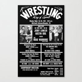 #11-B Memphis Wrestling Window Card Canvas Print