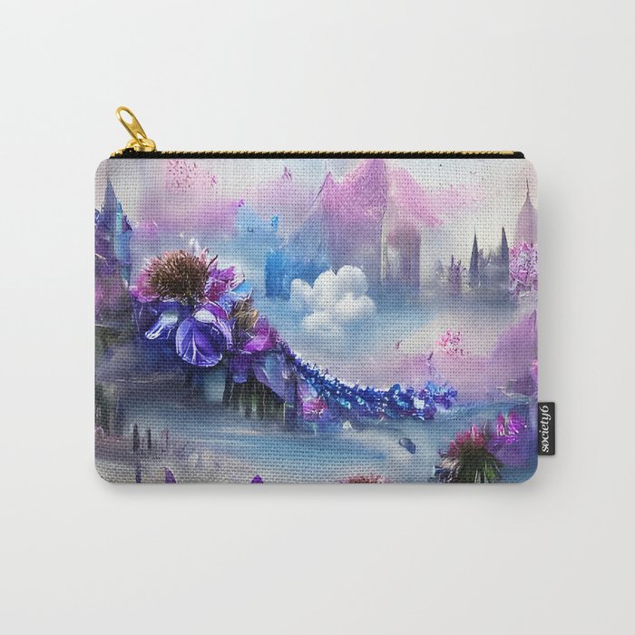 whimsical floral fairy land Carry-All Pouch