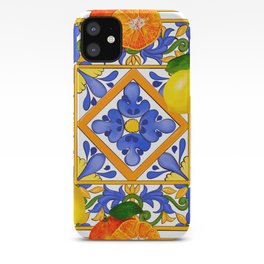Summer ,Sicilian tiles ,citrus,oranges,majolica,lemons ,Mediterranean  iPhone Case