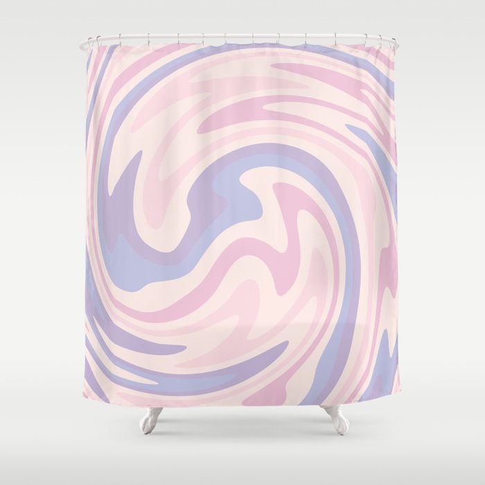 70s retro swirl pink and purple Shower Curtain