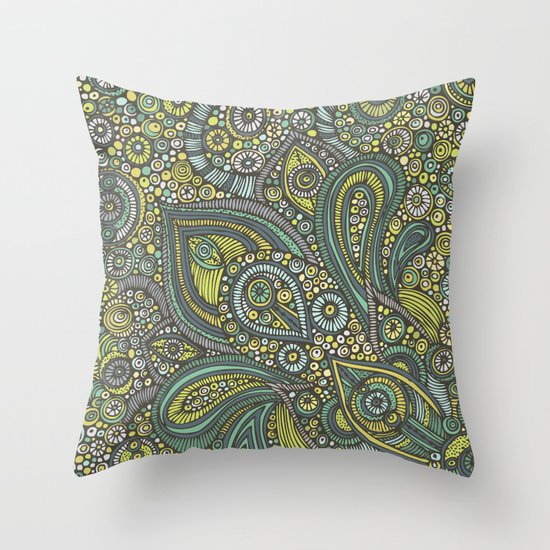 Blue safari Throw Pillow