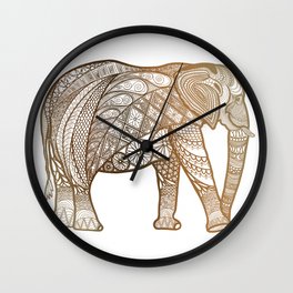 Elephant-natural ombré  Wall Clock | Design, Zoo, Africanelephant, Drawing, Africa, Browns, Elephant, Safari, Natural, Animal 