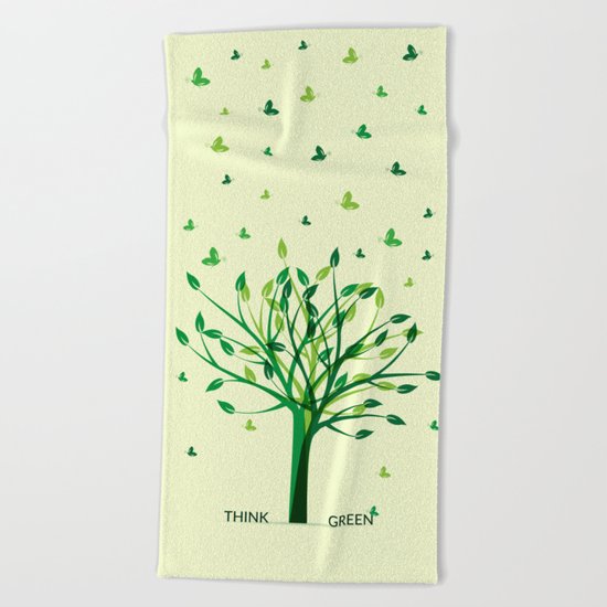 Think green! Beach Towel