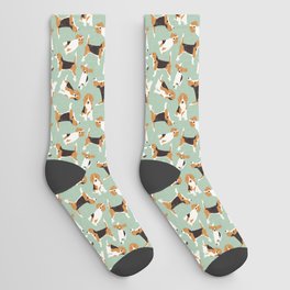 beagle scatter mint Socks