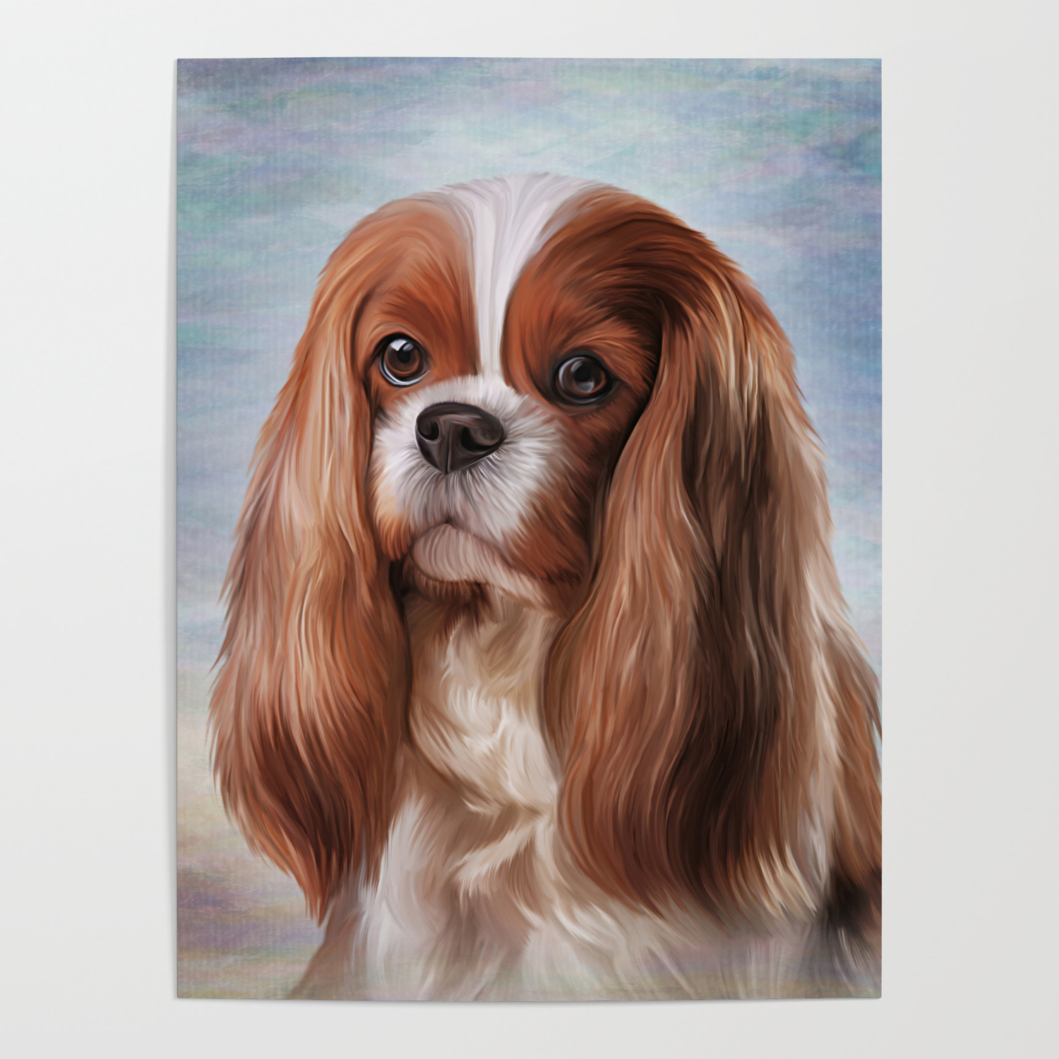 Drawing Dog Breed Cavalier King Charles Spaniel Poster By Bonidog Society6