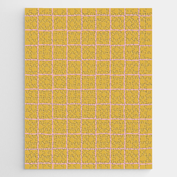 Spicy Mustard Yellow Tiles Jigsaw Puzzle