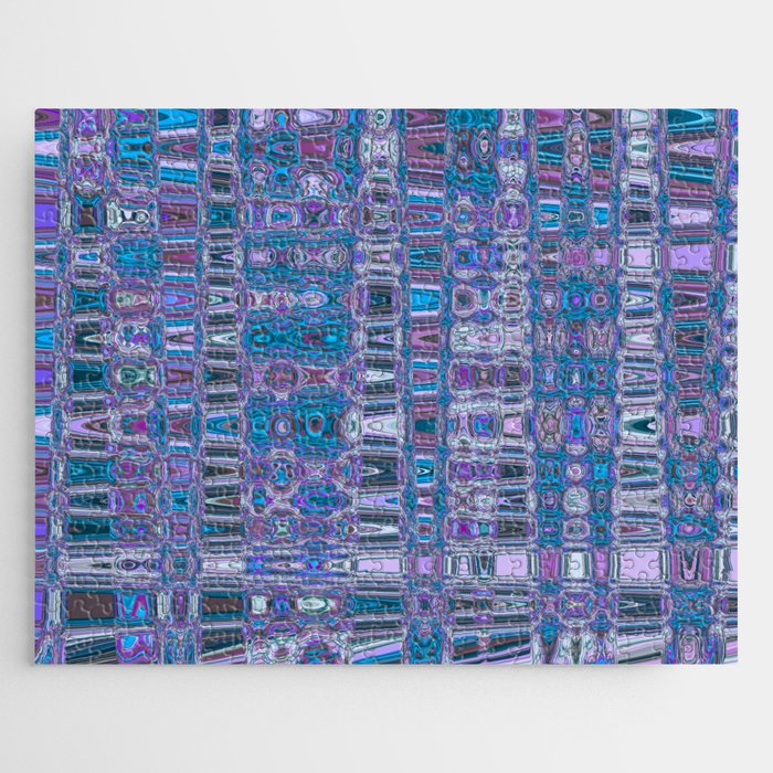 Violet And Purple Surreal Lines Jigsaw Puzzle