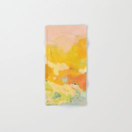 abstract spring sun Hand & Bath Towel | Painting, Art, Digital, Wall, Yellow, Interior, Acrylic, Graphicdesign, Abstract, Sunny 