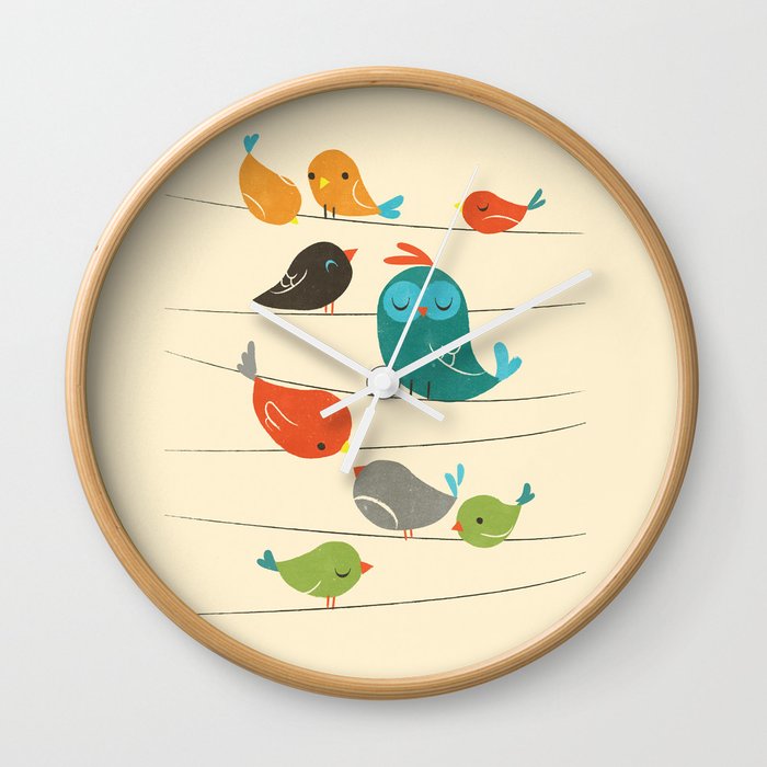 Colorful Birds Wall Clock