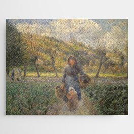 Camille Pissarro In the Vegetable Garden Jigsaw Puzzle