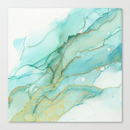 ZAB1025 Green Marble Teal Modern Canvas Abstract Home Wall Art Picture Prints 