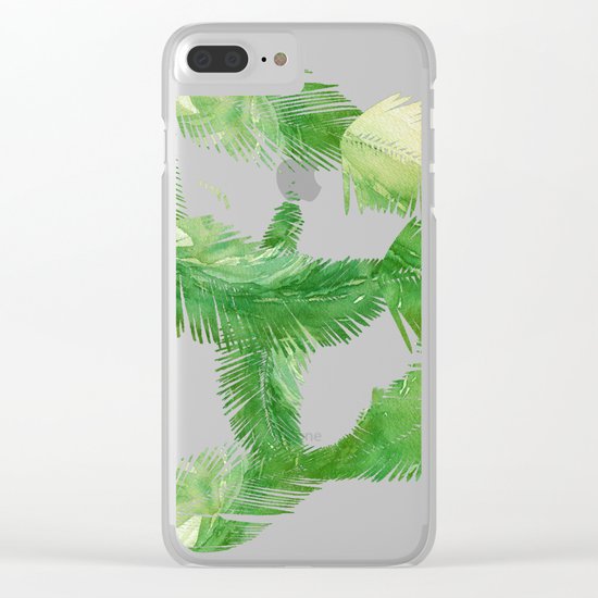 New Tropical Leaves Clear iPhone Case
