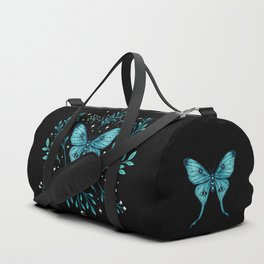 Mystical Luna Moth - Turquoise Duffle Bag