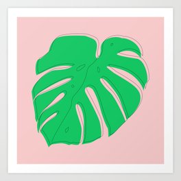 monstera leaf Art Print