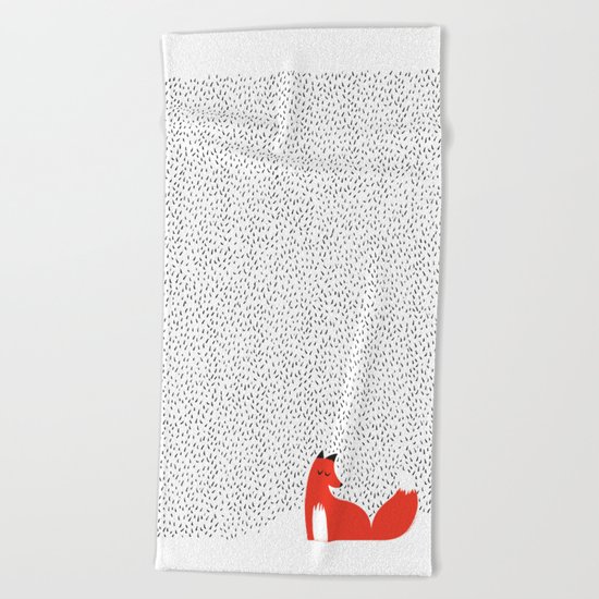 Black grass Beach Towel