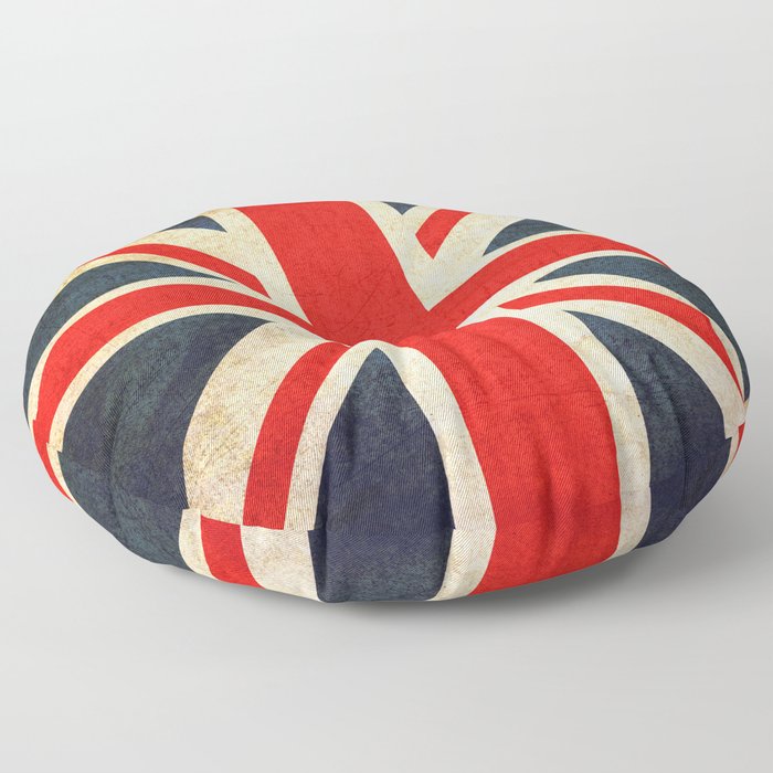 Vintage Union Jack British Flag Floor Pillow