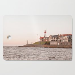 Lighthouse At Sunset Sea View Photo | Coast Of Dutch Village Urk Art Print | Europe Travel Photography Cutting Board