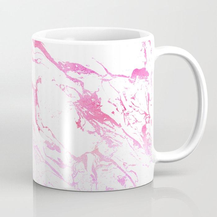 Modern pink purple watercolor white marble pattern Coffee Mug