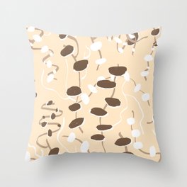 Swirl of Browns Throw Pillow