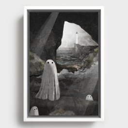 The Caves are Haunted Framed Canvas
